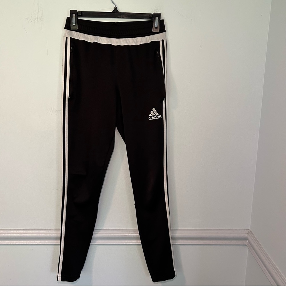 Adidas Climacool Black & White Striped Track Pants Size Small